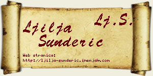 Ljilja Šunderić vizit kartica